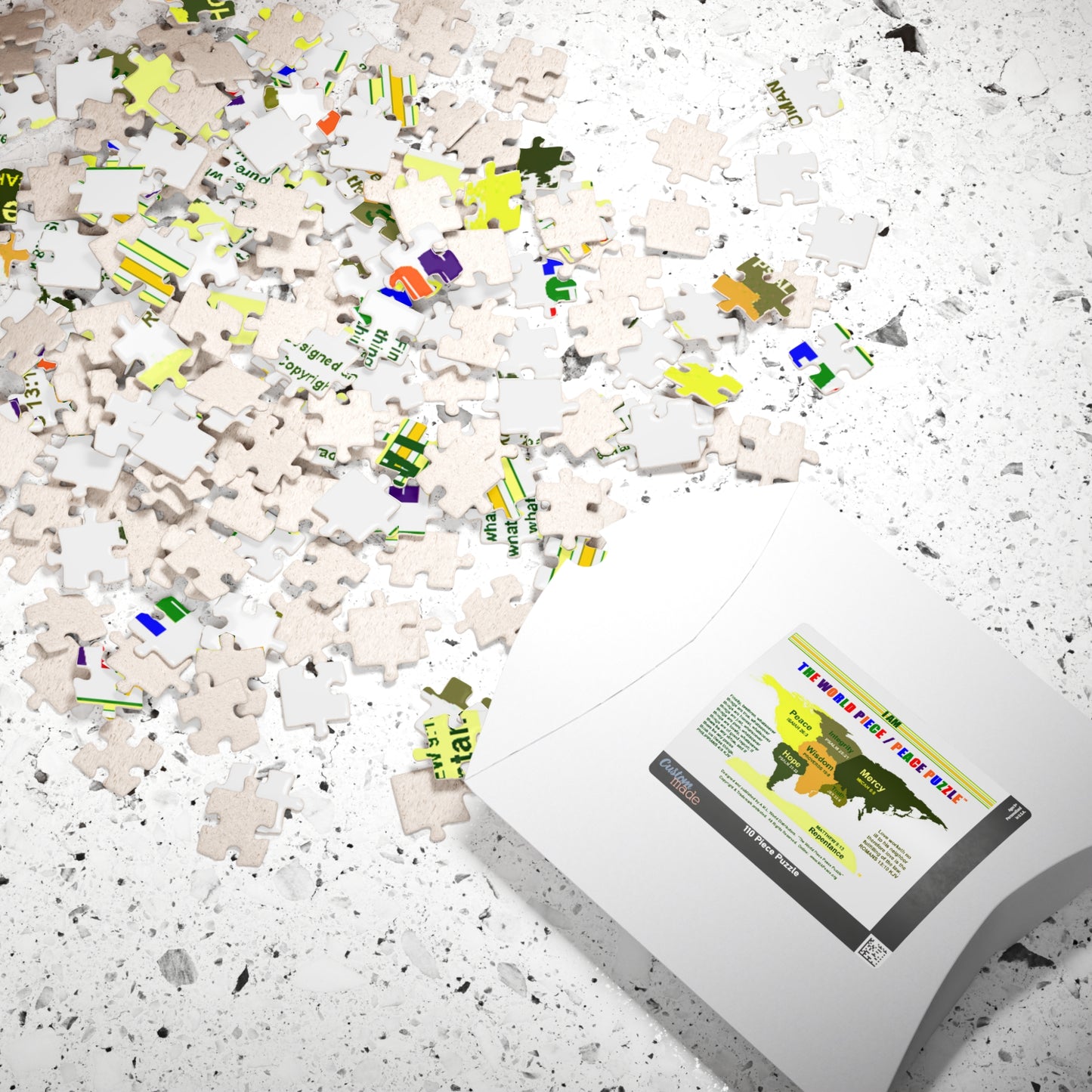 I AM The World Peace Puzzle - Philippians 4:8" Jigsaw Puzzle (110 piece)