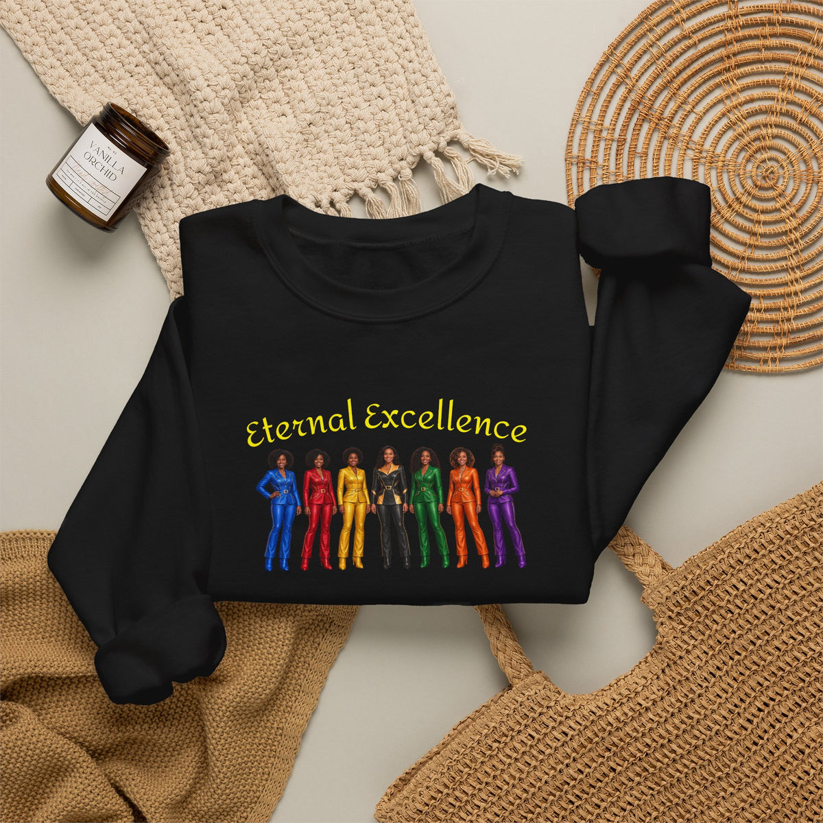 Eternal Excellence Rainbow Crewneck Sweatshirt