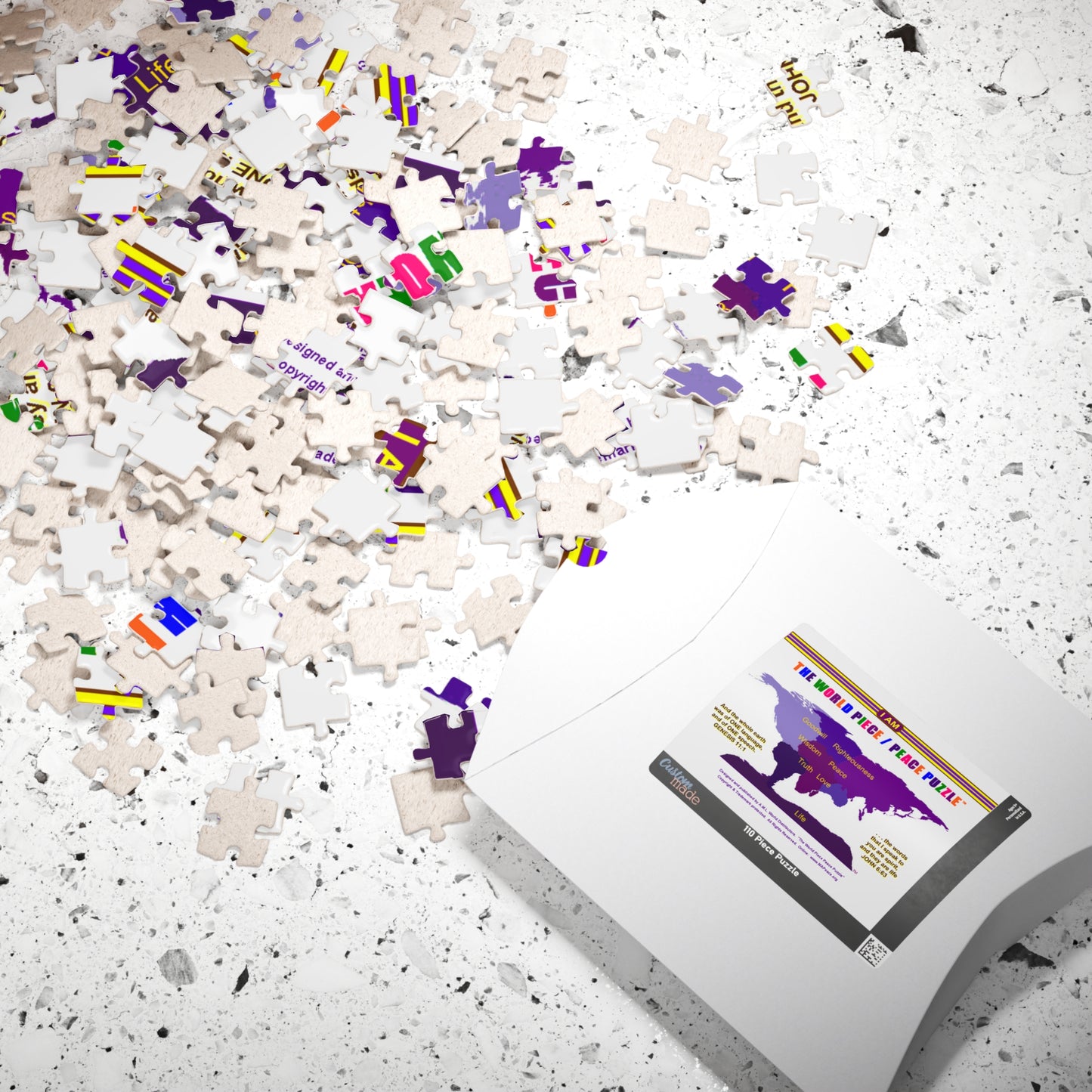 I AM The World Piece / Peace Puzzle - Purple