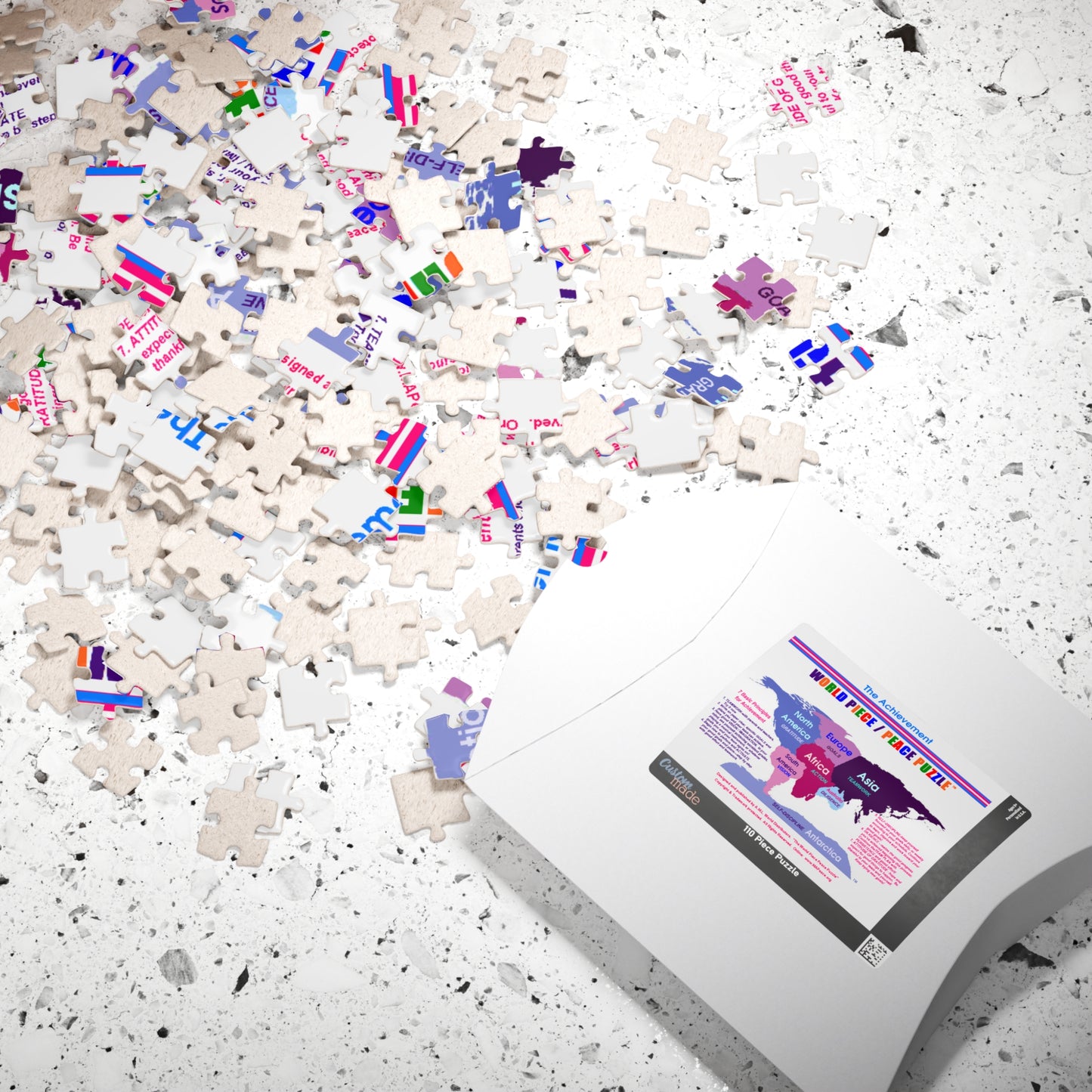 The Achievement World Piece / Peace Puzzle — Educational Geography Jigsaw (110 pcs)