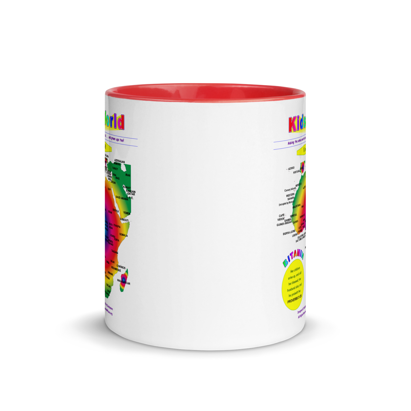Kids World - I Love Africa! Mug with Color Inside