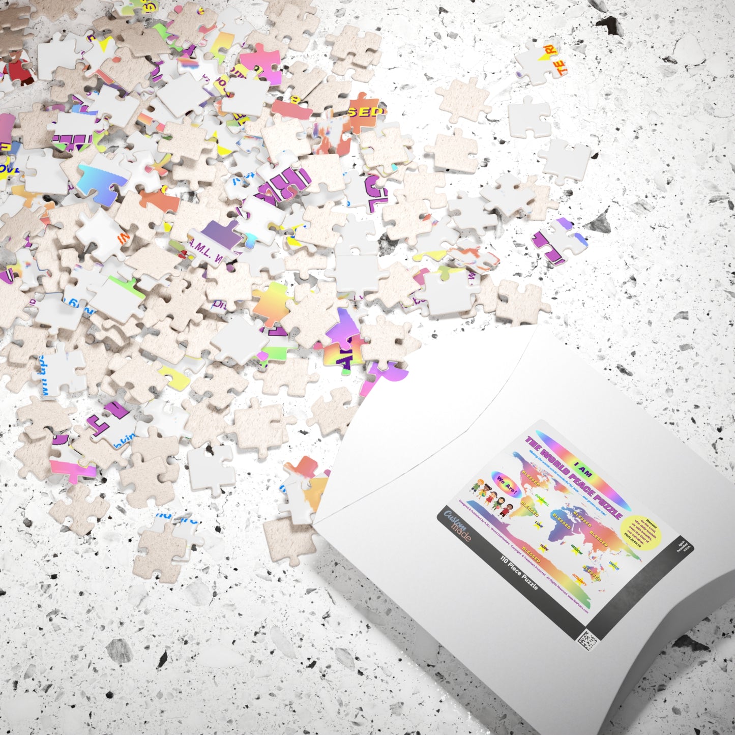 I AM Blessed! - World Peace Puzzle – Inspirational Christian Map Jigsaw (110–Pieces)