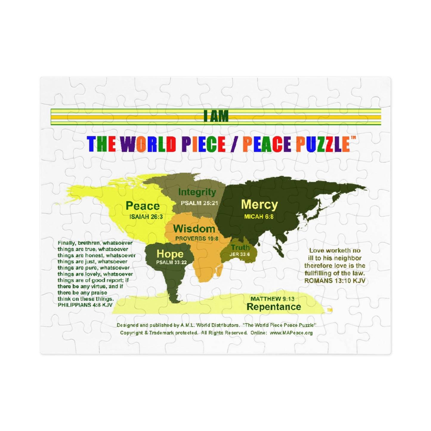 World Peace Jigsaw Puzzle - GOLD