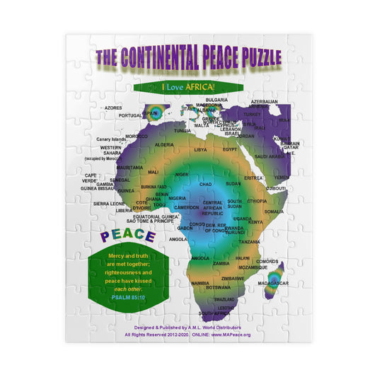 The Continental Peace Puzzle — Africa Map Jigsaw (110 pcs)