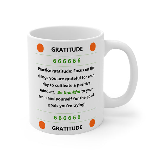 6 - GRATITUDE - The Achievers Universe Drinking Mug - 11oz