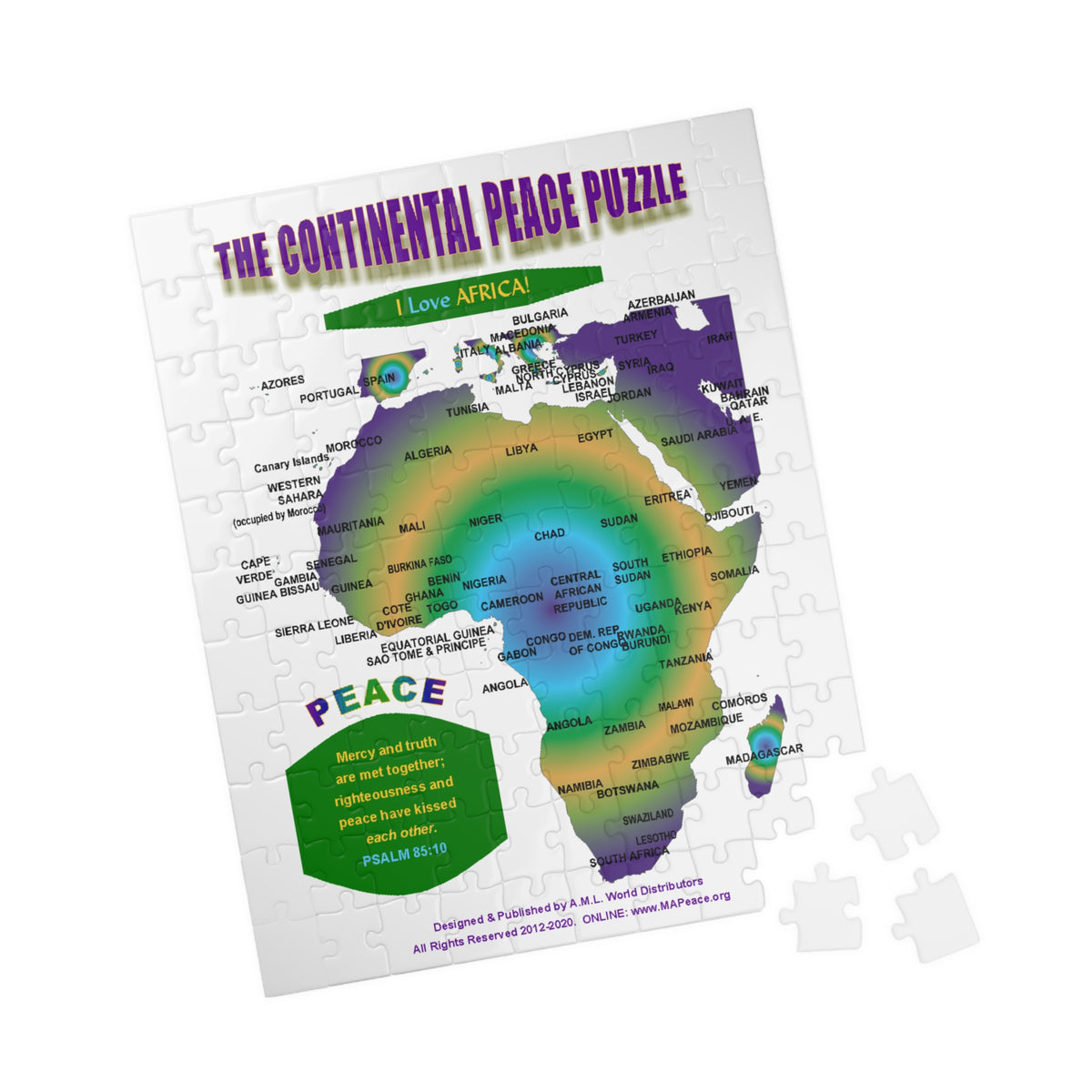 The Continental Peace Puzzle — Africa Map Jigsaw (110 pcs)