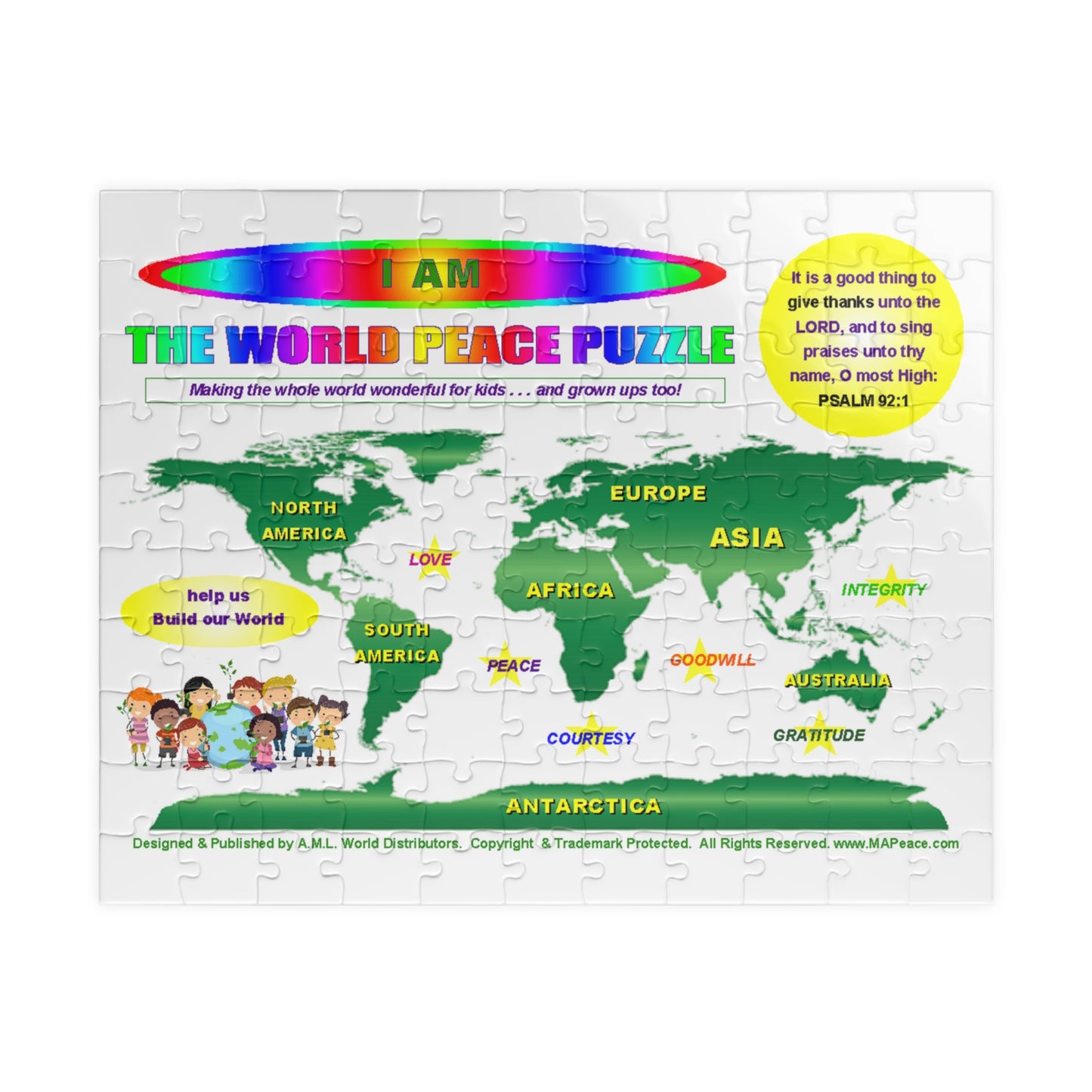 Christian The World Peace Puzzle Jigsaw Puzzle: (110piece)