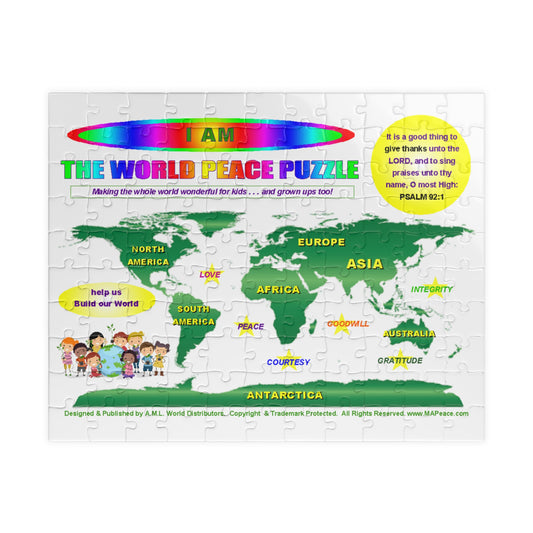 The Gratitude World Peace Puzzle – Inspirational Christian Jigsaw (110pcs)