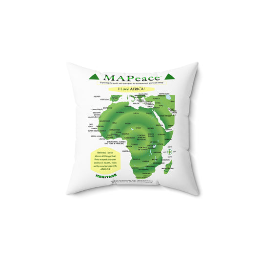 Heritage - I Love Africa - Spun Polyester Square Pillow