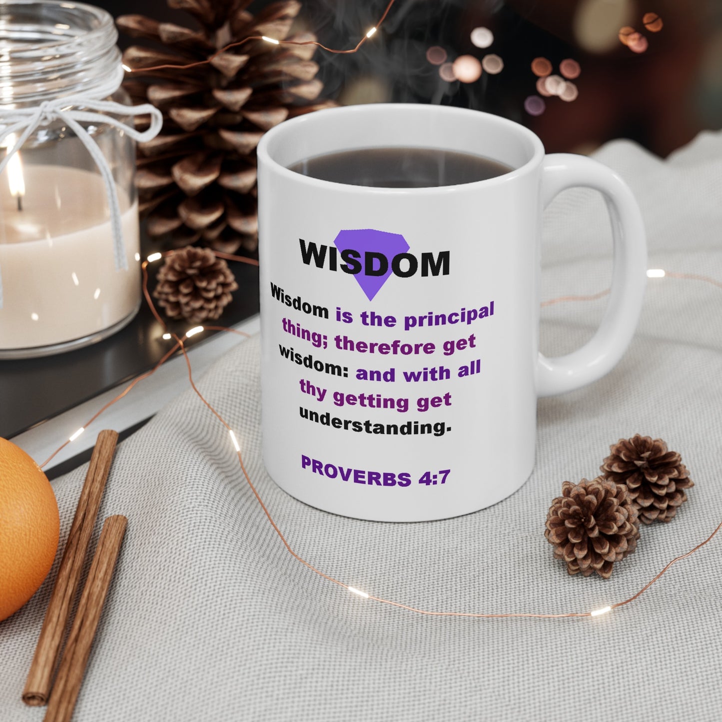 WISDOM Proverbs Ceramic Mug 11oz