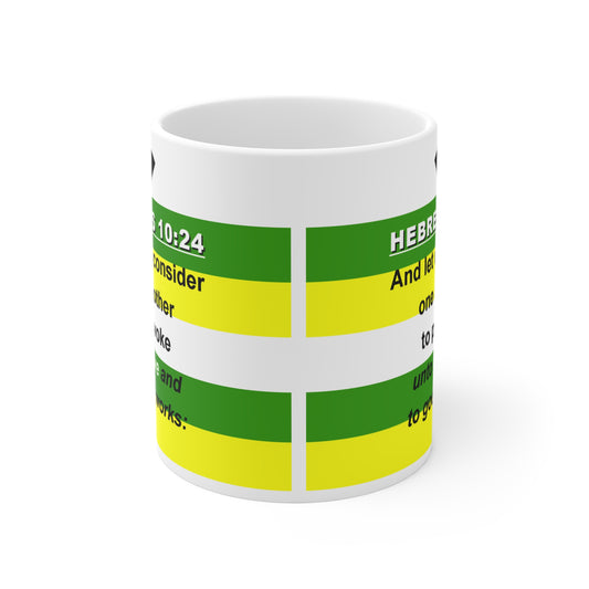 The HEBREWS 10:24 Drinking Mug 11oz