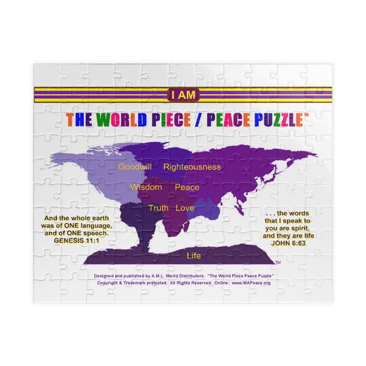I AM The World Piece / Peace Puzzle - Purple