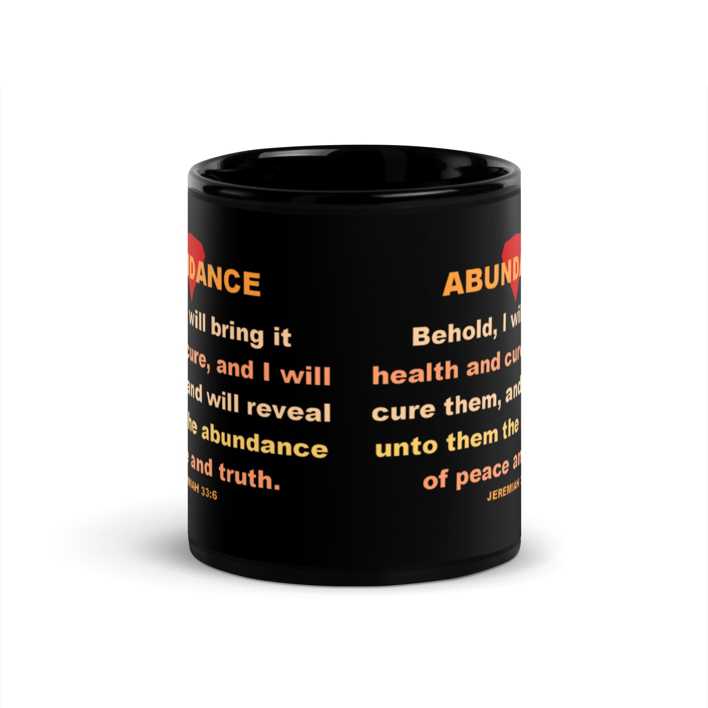 Abundance - Black Glossy Mug