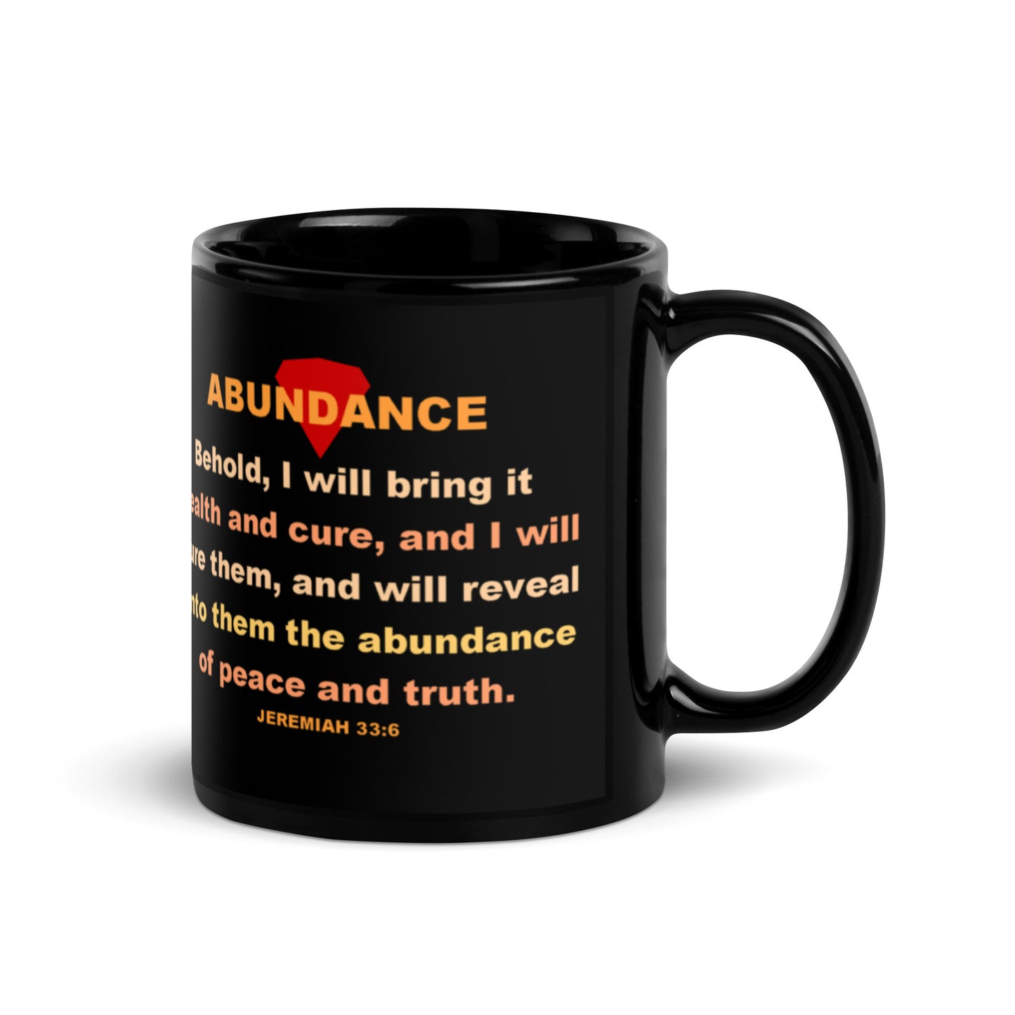 Abundance - Black Glossy Mug