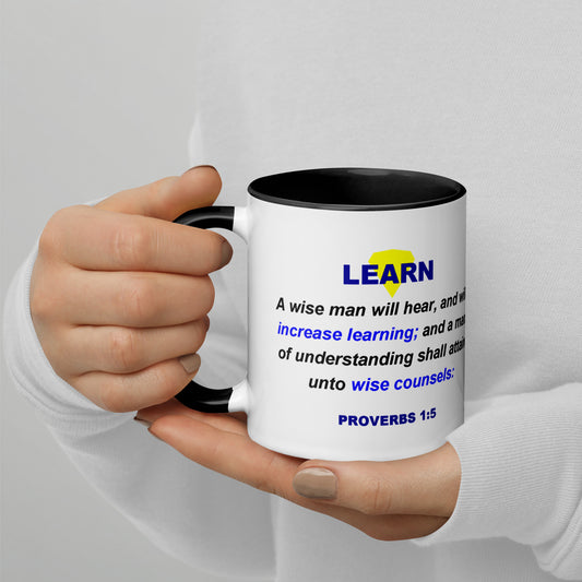 LEARN - Proverbs Mug with Color Inside