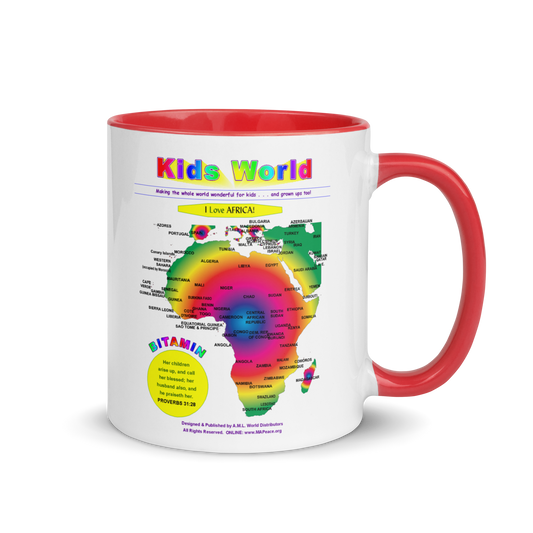 Kids World - I Love Africa!  Mug with Color Inside